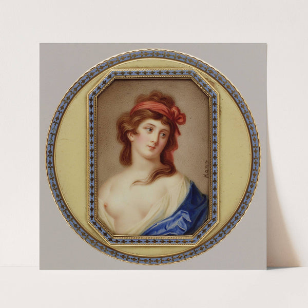 Snuffbox with portrait of a woman by Carl Christian Kanz
