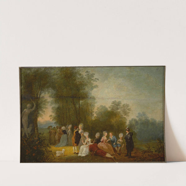 Social meeting in a park at the statue of Diana (1779) by Jean Pierre Norblin