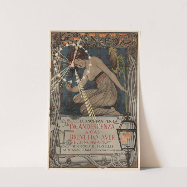 Societa anonima per la incandescenza a gas brevetto Auer economia 50 % (1895) by Giovanni Mataloni