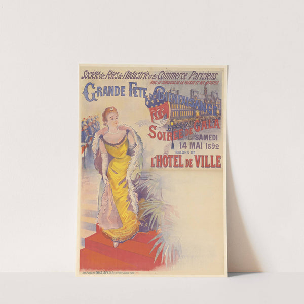 Société des Fêtes de l’Industrie et du Commerce Parisiens avec le concours de la presse et des artistes. Grande fête de bienfaisance (1892) by Imp. Emile Lévy