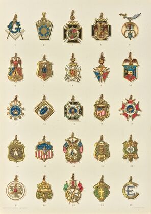 Society emblems. Past officers’ jewels (1896)