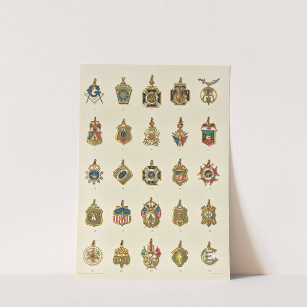 Society emblems. Past officers’ jewels (1896) by F. E. Wright