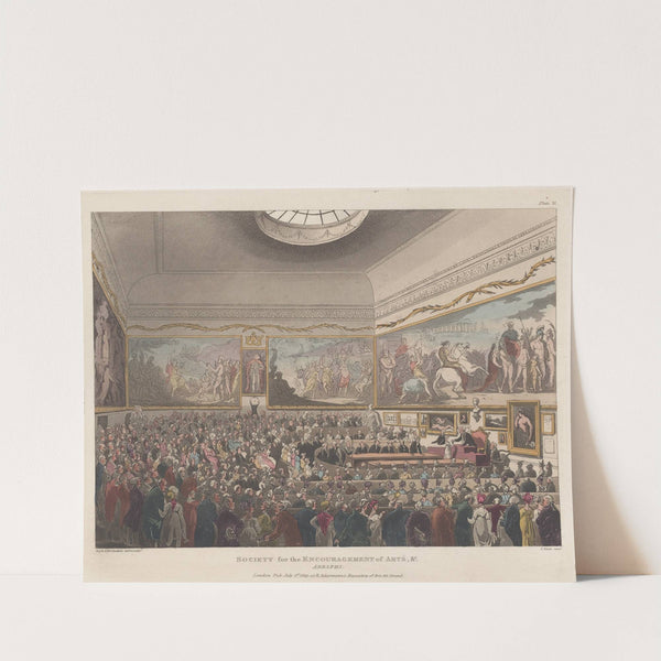 Society for the Encouragement of Arts etc., Adelphi (1809) by Thomas Rowlandson