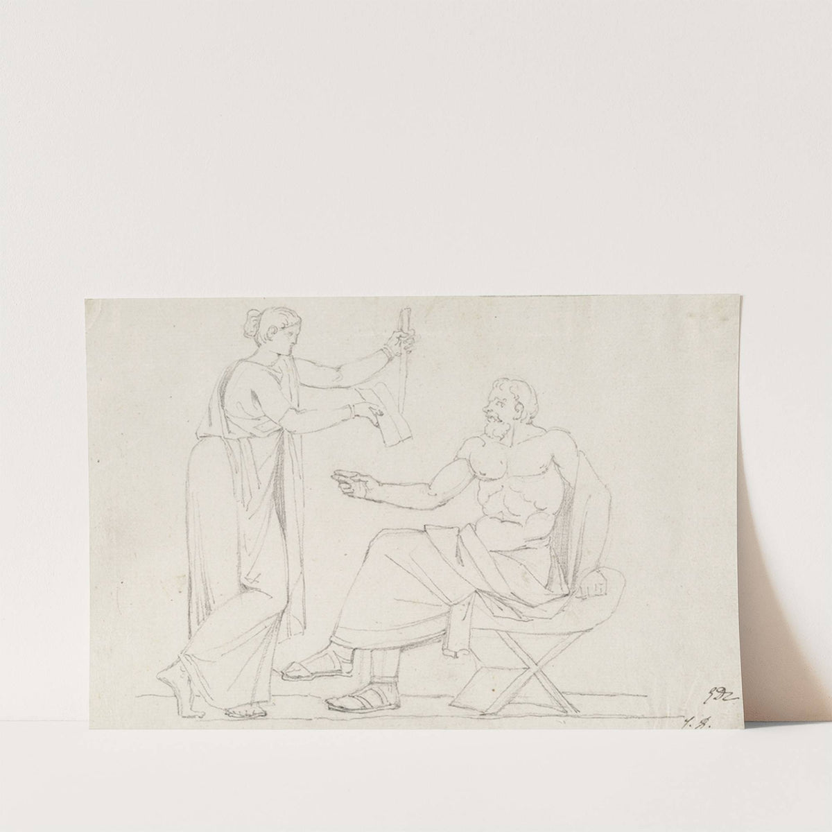 Socrates and Diotime by Jacques Louis David