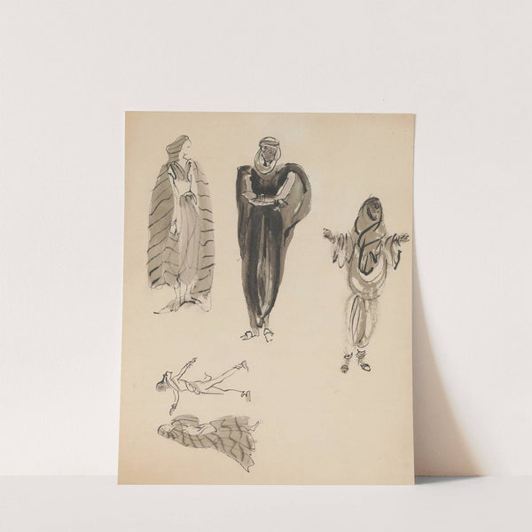 Sodome et Gomorrhe – maquette de costume – planche de six costumes (1943) by Christian Bérard