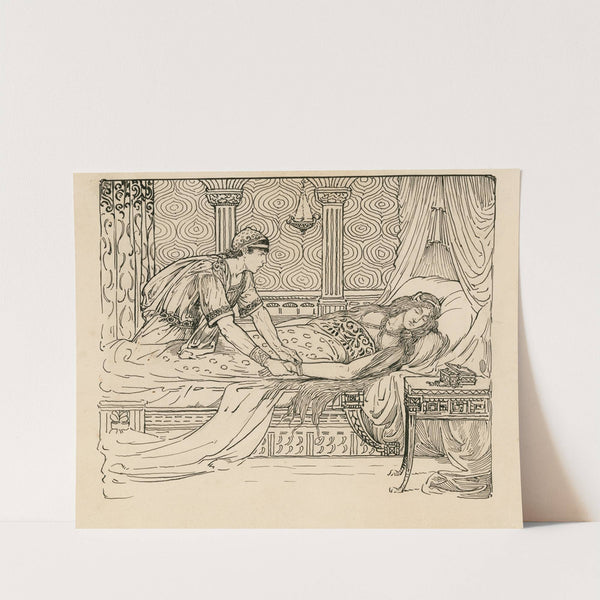 Softly unloosing the bracelet from her arm (1917-1918) by Louis Rhead