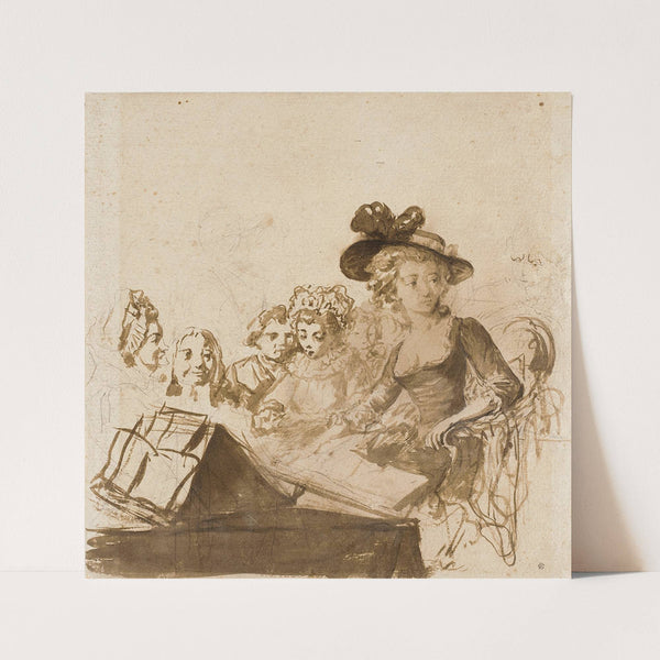 Soirée Intime (circa 1785) by Philibert-Louis Debucourt