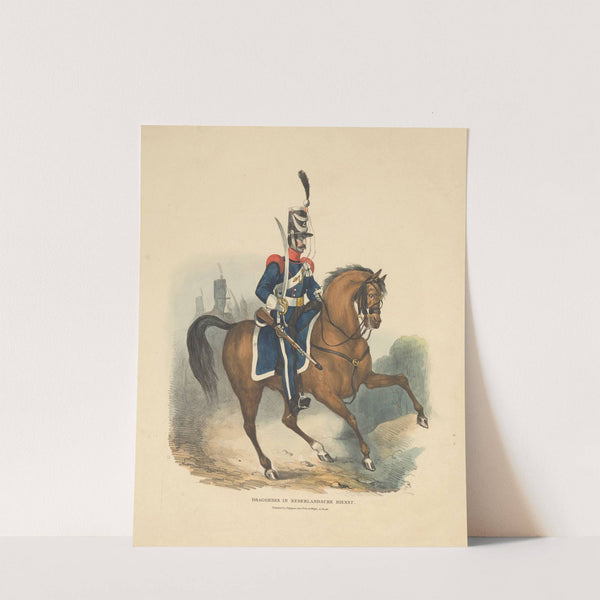 Soldaat te paard Dragonder in Nederlandsche dienst (1842 - 1880) by Pieter Wilhelmus van de Weijer