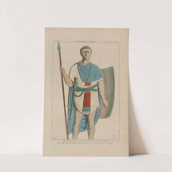 Soldat de la IVe cohorte dal mate bas-relief du Musée D'Artillerie. Dessin inédit by Raphaël Jacquemin