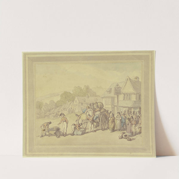 Soldaten an einem Wirtshaus by Thomas Rowlandson