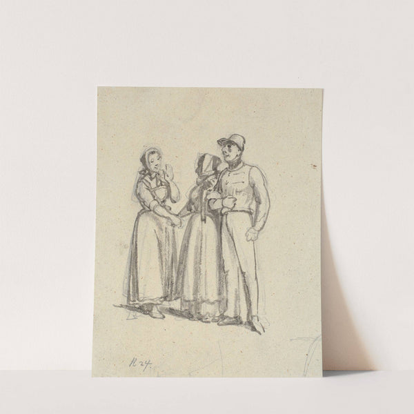 Soldatens moder møder en bekendt by Wilhelm Marstrand