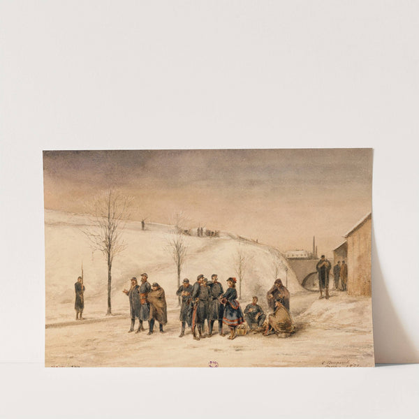 Soldats et cantinière aux fortifications (1871) by Louis-Emile Benassit