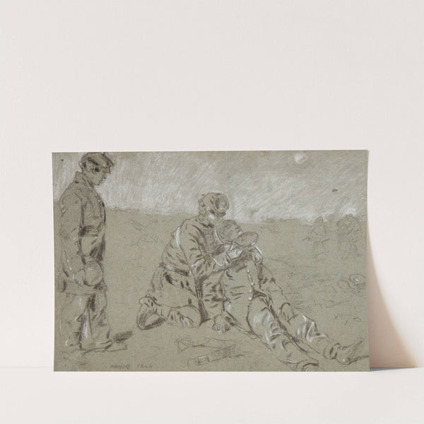 Soldier Giving Water to a Wounded Companion by Winslow Homer