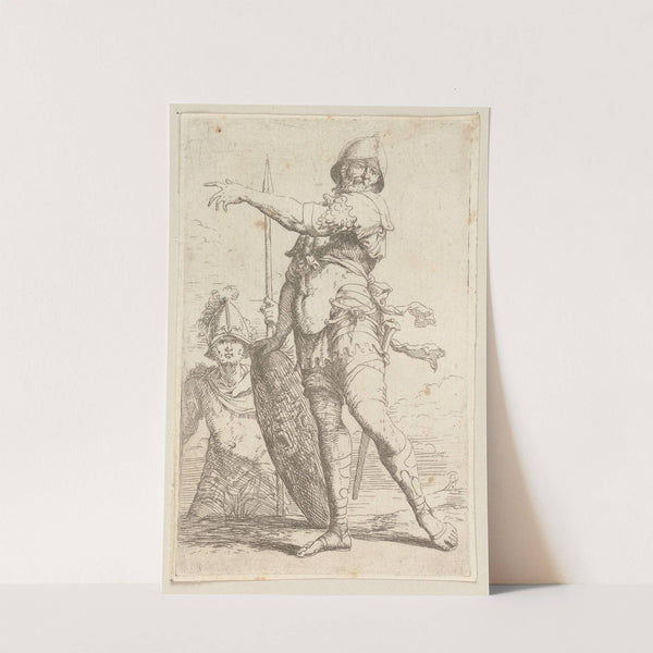 Soldier Holding a Shield with the Head of Medusa by Salvator Rosa