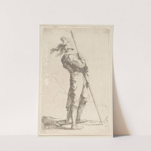 Soldier Holding His Lance with Both Hands by Salvator Rosa