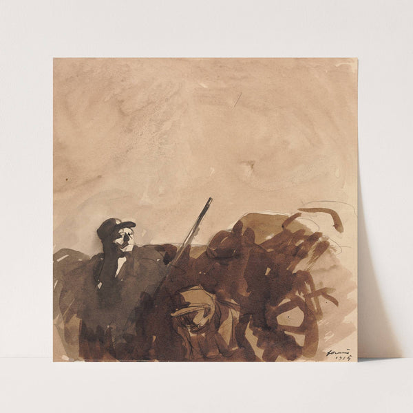 Soldier in a Trench (1915) by Jean-Louis Forain