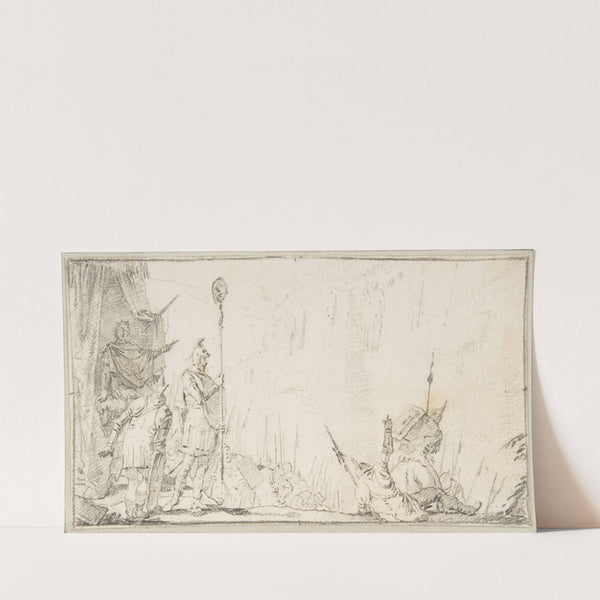 Soldier in front of ‘General’ Holding up a Decapitated Head on a Staff (1696–1770) by Giovanni Battista Tiepolo