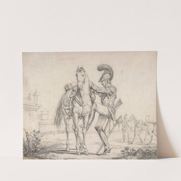 Soldier Mounting a Horse by Théodore Géricault