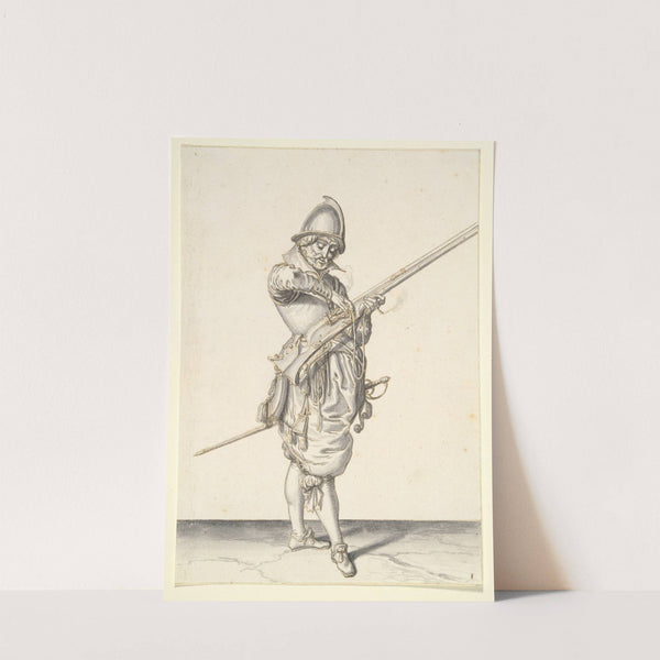 Soldier Preparing to Fire a Caliver (ca. 1606–7) by Jacob de Gheyn II
