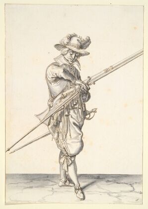 Soldier Preparing to Fire a Musket