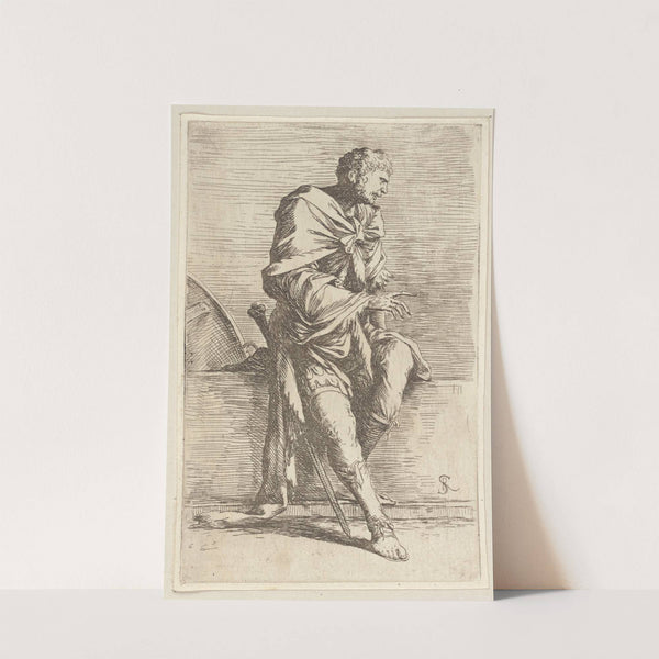 Soldier, Seated by Salvator Rosa