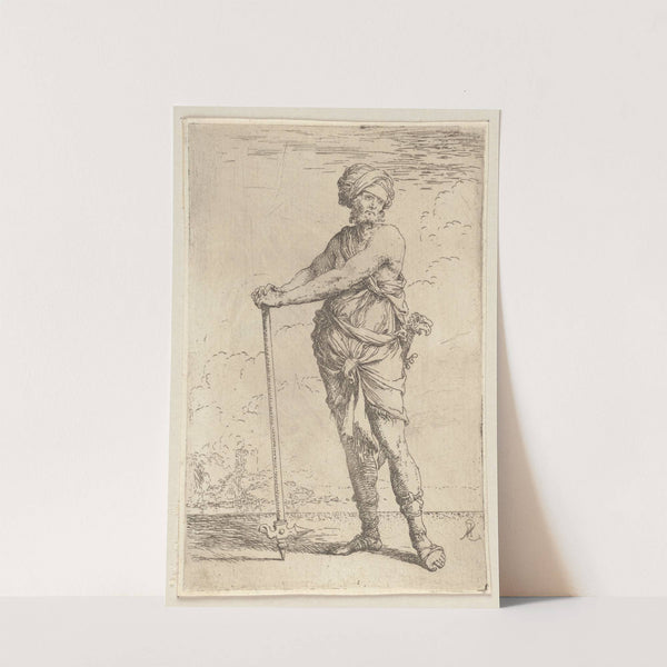 Soldier, Standing, Holding a Pike with Both Hands by Salvator Rosa