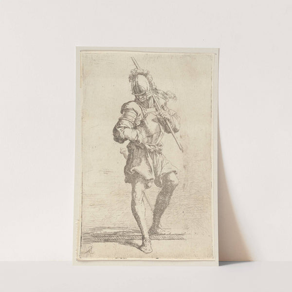 Soldier, Standing, Looking at the Ground by Salvator Rosa