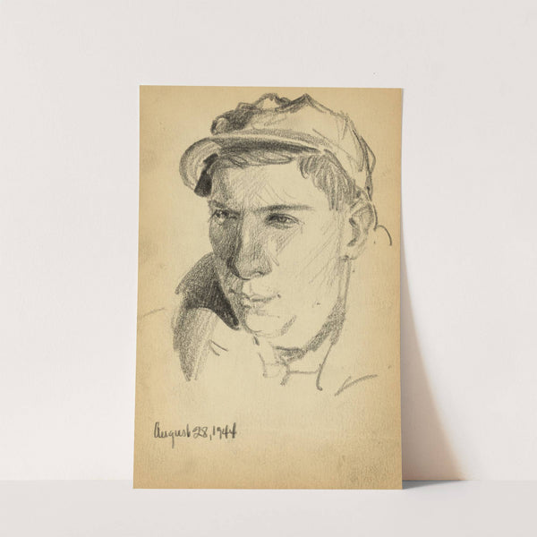 Soldier wearing cap (1944) by Victor Alfred Lundy