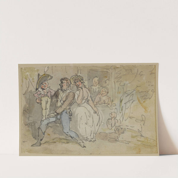Soldier with his family by Thomas Rowlandson