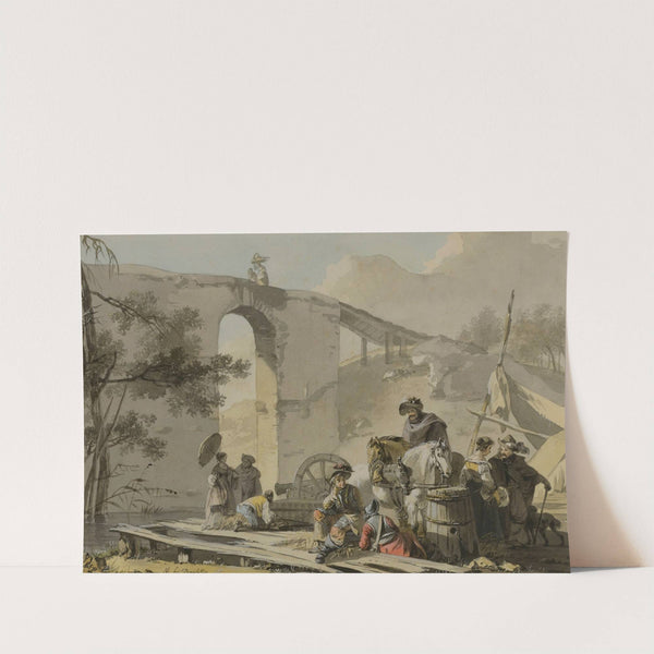 Soldiers And Their Women In An Encampment by Michel Duplessis