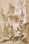 Soldiers Around a Monument