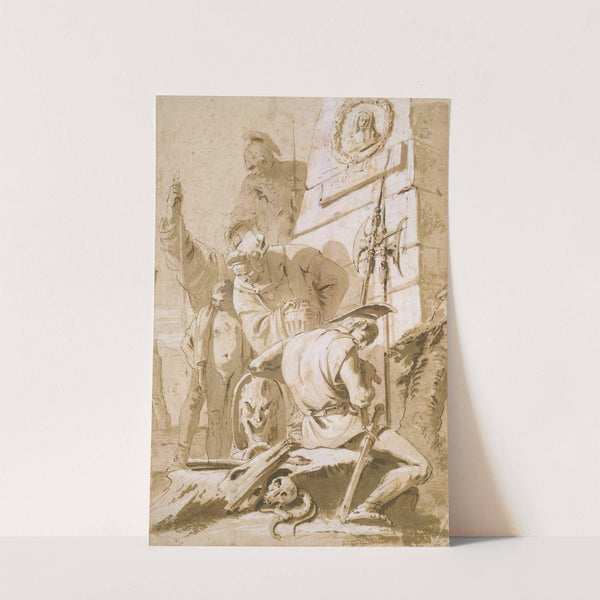 Soldiers Around a Monument (1743–45) by Giovanni Battista Tiepolo