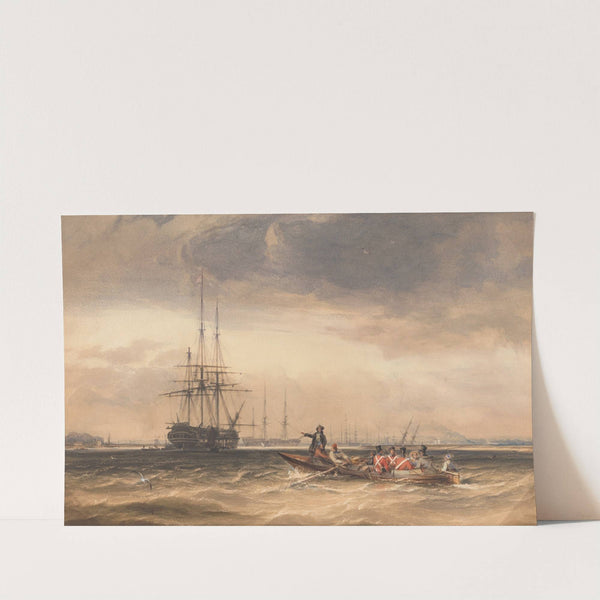 Soldiers Being Rowed Out to an Indiaman at Northfleet by George Chambers