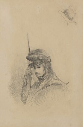 Soldier’s bust and head of a woman