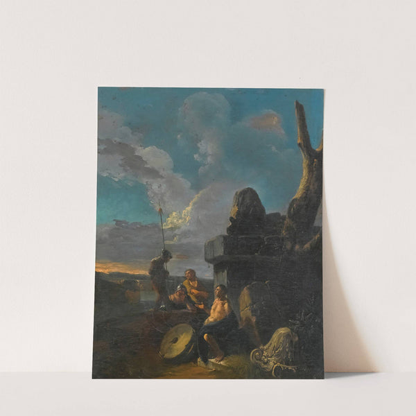 Soldiers Conversing By Roman Ruins by After Andrea Locatelli