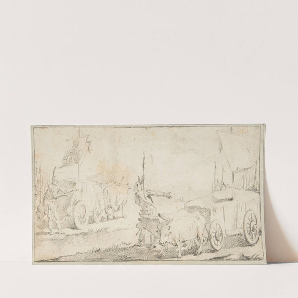 Soldiers Driving Ox Carts with Banners (1696–1770) by Giovanni Battista Tiepolo
