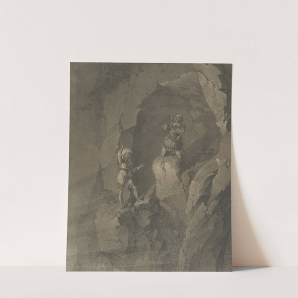 Soldiers in a Cave Receiving Blessings from Heaven by Franz von Hauslab the Younger