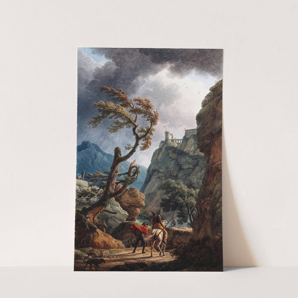 Soldiers in a Mountain Gorge, with a Storm (1789) by Claude-Joseph Vernet