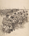 Soldiers Marching in Water