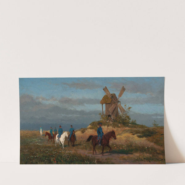 Soldiers on a field track (1880-1888) by Włodzimierz Łoś