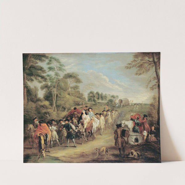Soldiers on the March by Jean-Antoine Watteau
