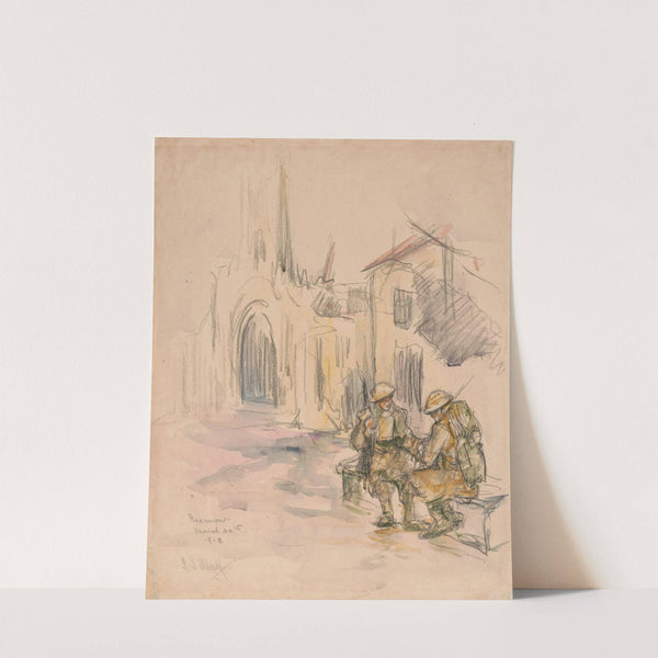 Soldiers Outside a Church by Samuel Johnson Woolf