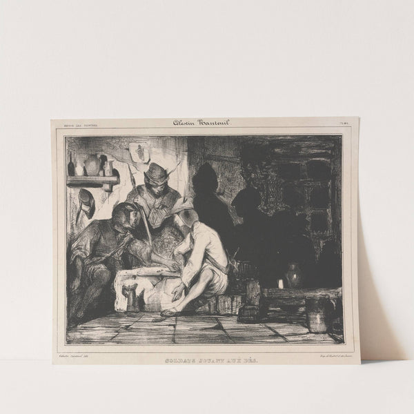 Soldiers Playing Dice (1900s) by Celestin Nanteuil