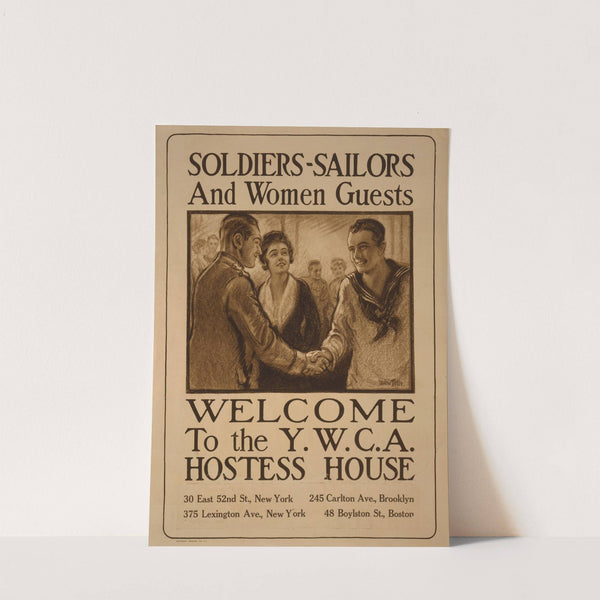 Soldiers-sailors and women guests - Welcome to the Y.W.C.A. hostess house by Walter Tittle