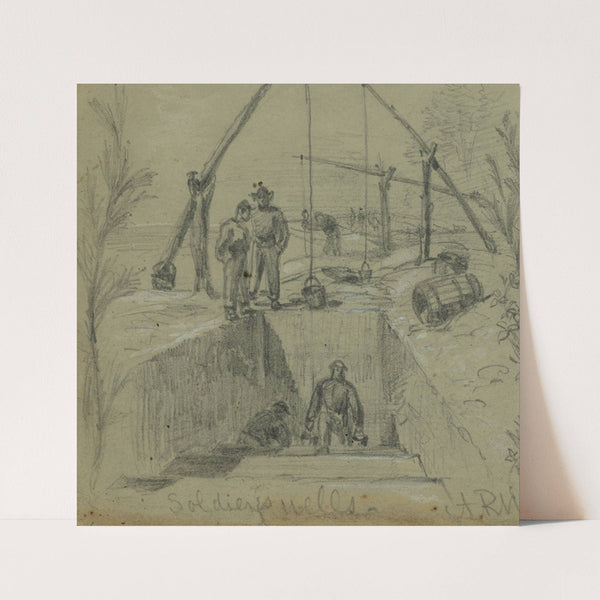 Soldier’s wells (1864) by Alfred Rudolph Waud