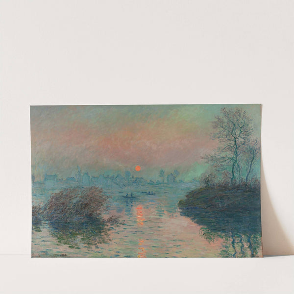 Soleil couchant sur la Seine à Lavacourt, effet d’hiver (1880) by Claude Monet