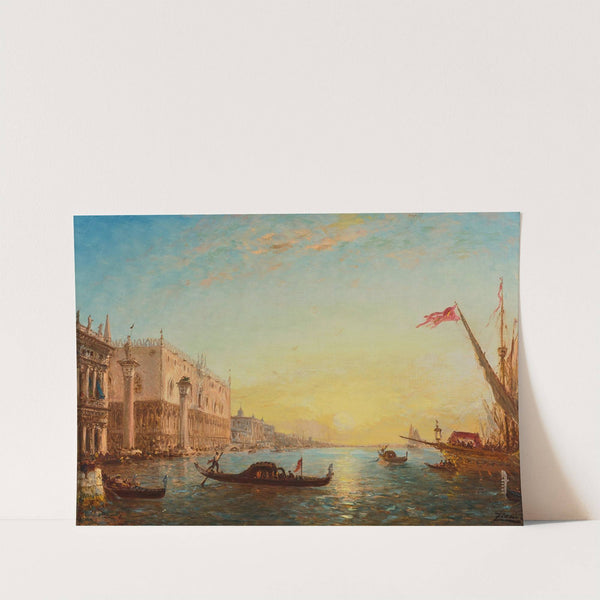 Soleil levant devant la Piazzetta et le palais des Doges, Venise by Félix Ziem