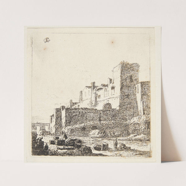 Sømænd ved en flodbred by Thomas Wijck