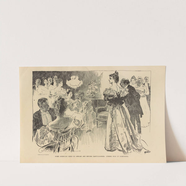 Some American girls go abroad and return empty-handed. Others pick up something (1893-1900) by Charles Dana Gibson