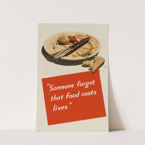 Someone Forgot that Food Costs Lives by Anonymous